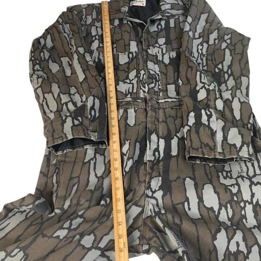 Vintage Cabela's Coveralls Mens Large Treebark Camo Hunting Overalls Zip 80s - Picture 11 of 16